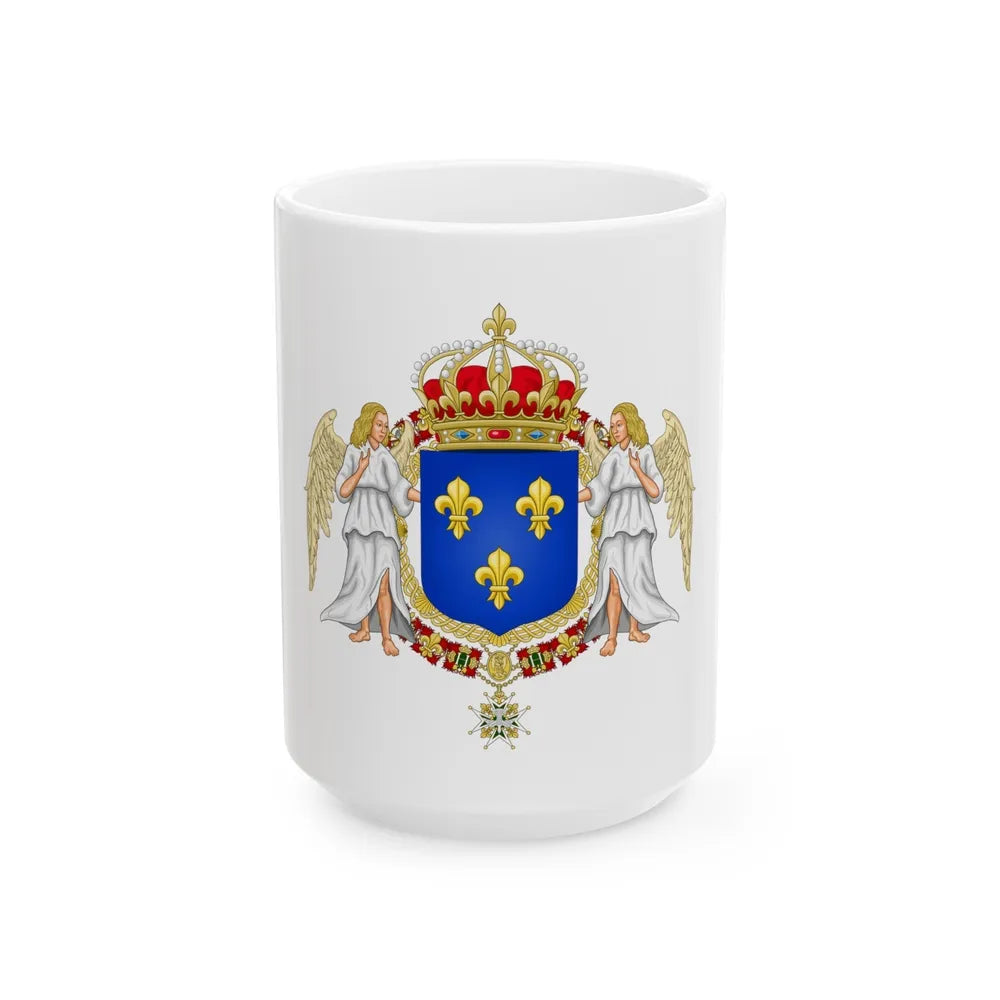 Royal Coat of Arms of France - White Coffee Mug-15oz-Go Mug Yourself