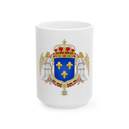 Royal Coat of Arms of France - White Coffee Mug 15oz - Go Mug Yourself