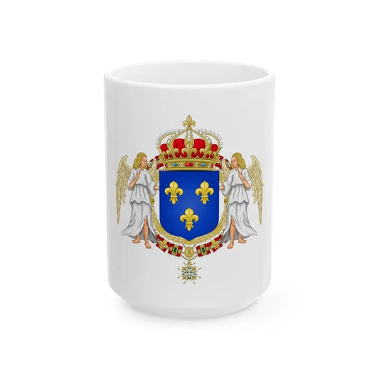 Royal Coat of Arms of France - White Coffee Mug 15oz - Go Mug Yourself