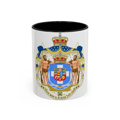 Royal Coat of Arms of Greece (1863-1936) - Accent Coffee Mug 11oz Black - Go Mug Yourself