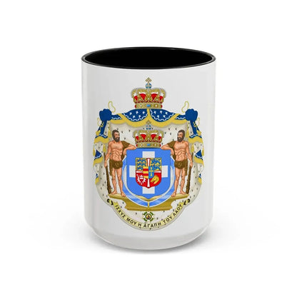 Royal Coat of Arms of Greece (1863-1936) - Accent Coffee Mug 15oz Black - Go Mug Yourself