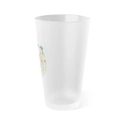 Royal Coat of Arms of Greece (1863-1936) - Frosted Pint Glass 16oz - Go Mug Yourself