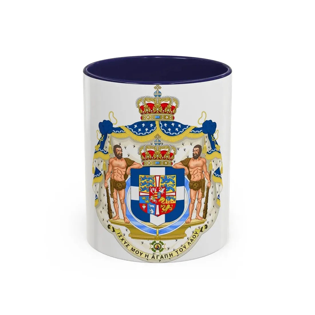 Royal Coat of Arms of Greece - Accent Coffee Mug 11oz Navy - Go Mug Yourself