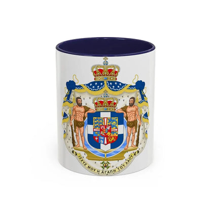 Royal Coat of Arms of Greece - Accent Coffee Mug 11oz Navy - Go Mug Yourself
