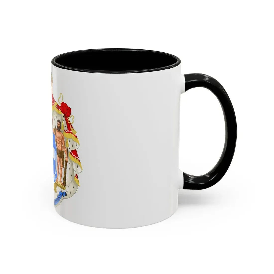 Royal Coat of Arms of Greece (blue cross) - Accent Coffee Mug - Go Mug Yourself
