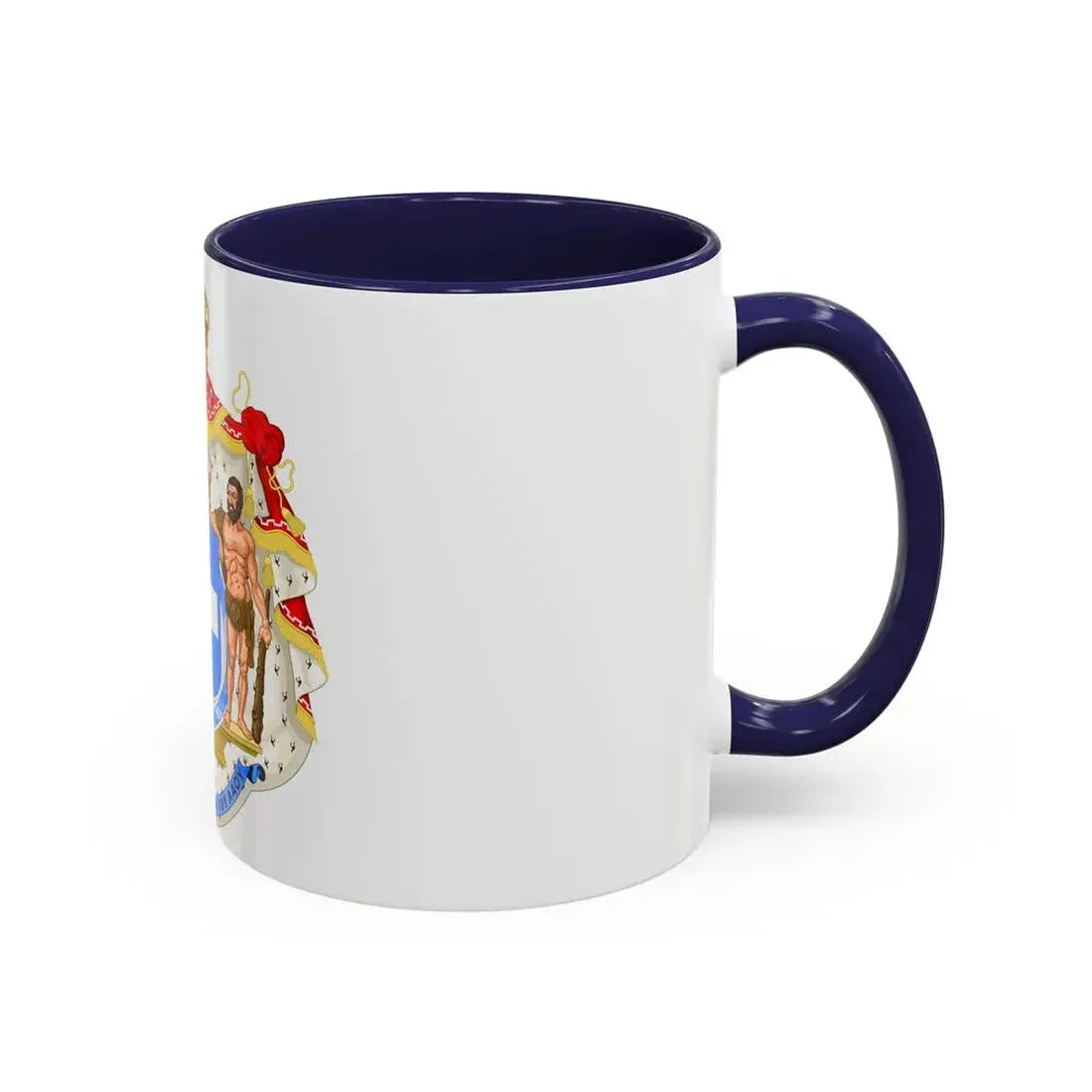 Royal Coat of Arms of Greece (blue cross) - Accent Coffee Mug - Go Mug Yourself