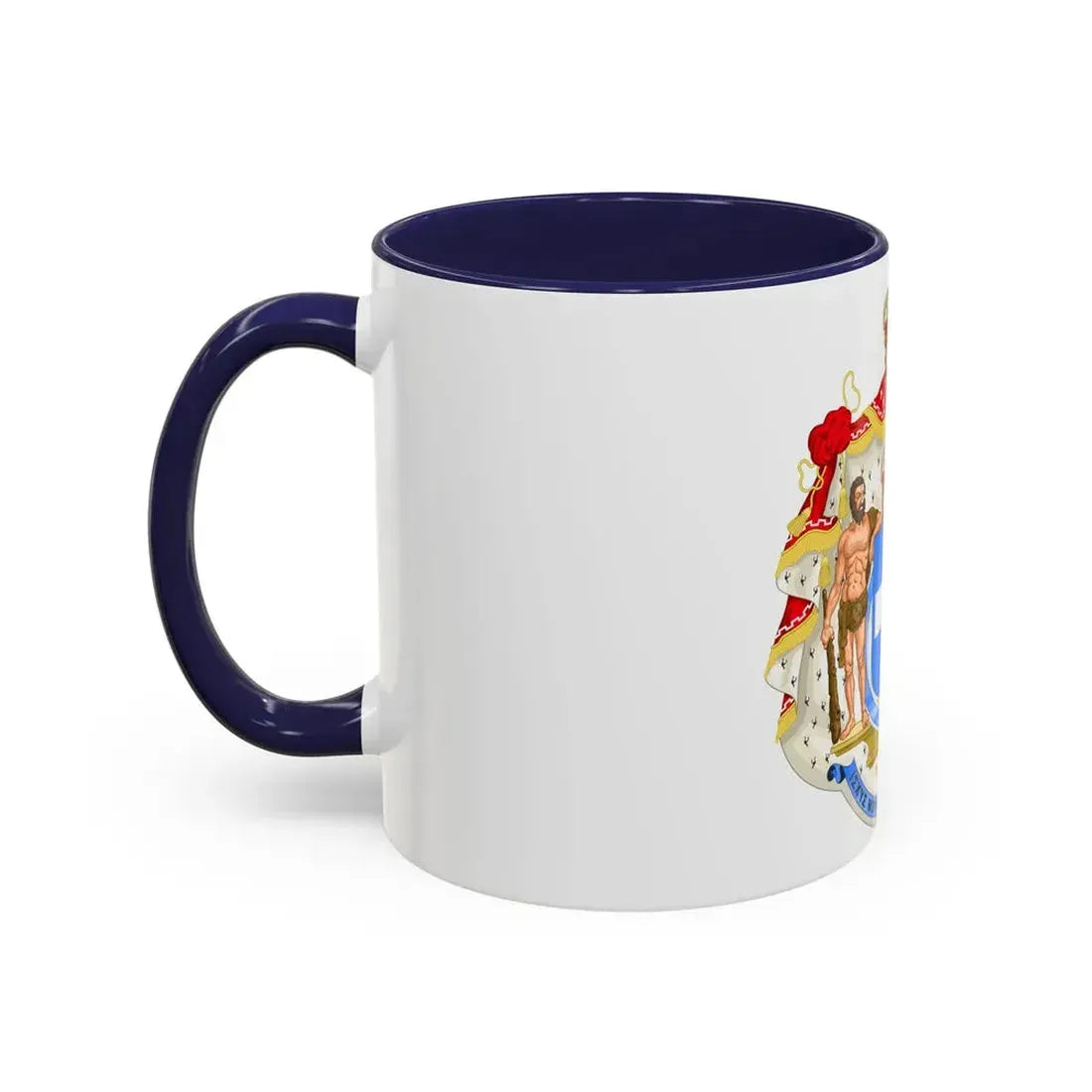 Royal Coat of Arms of Greece (blue cross) - Accent Coffee Mug - Go Mug Yourself