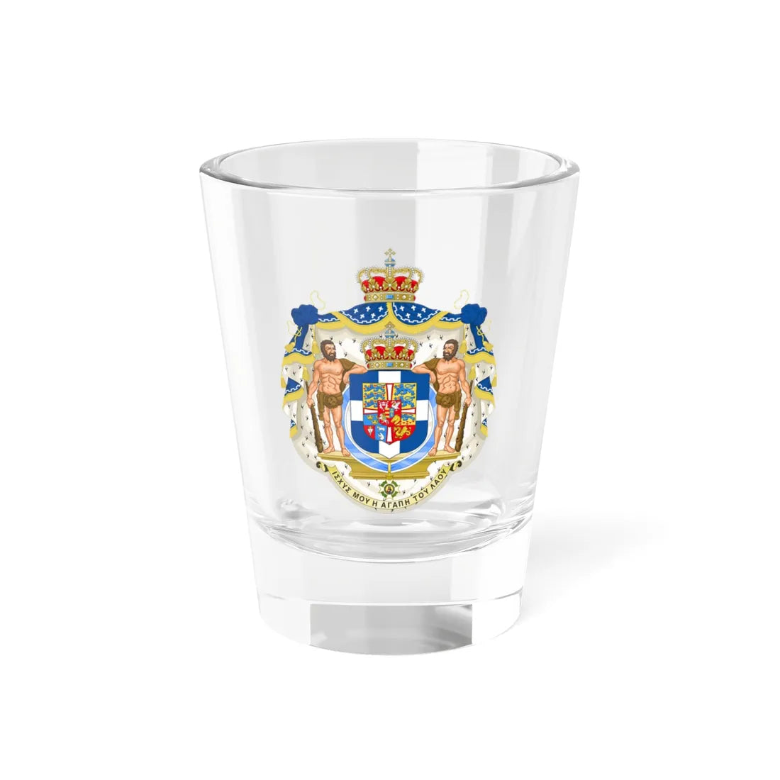 Royal Coat of Arms of Greece (Greece) (Coat of Arms) Shot Glass 1.5oz 1.5oz - Go Mug Yourself