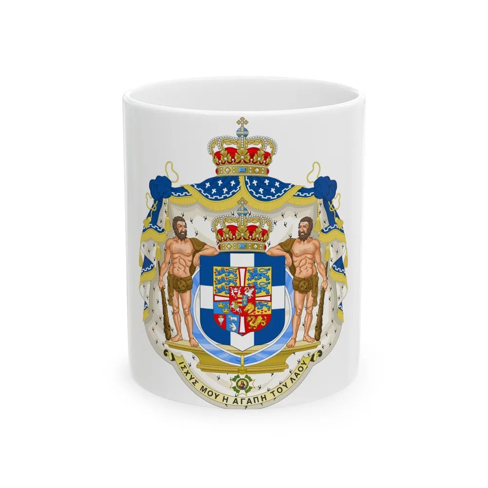 Royal Coat of Arms of Greece - White Coffee Mug-11oz-Go Mug Yourself