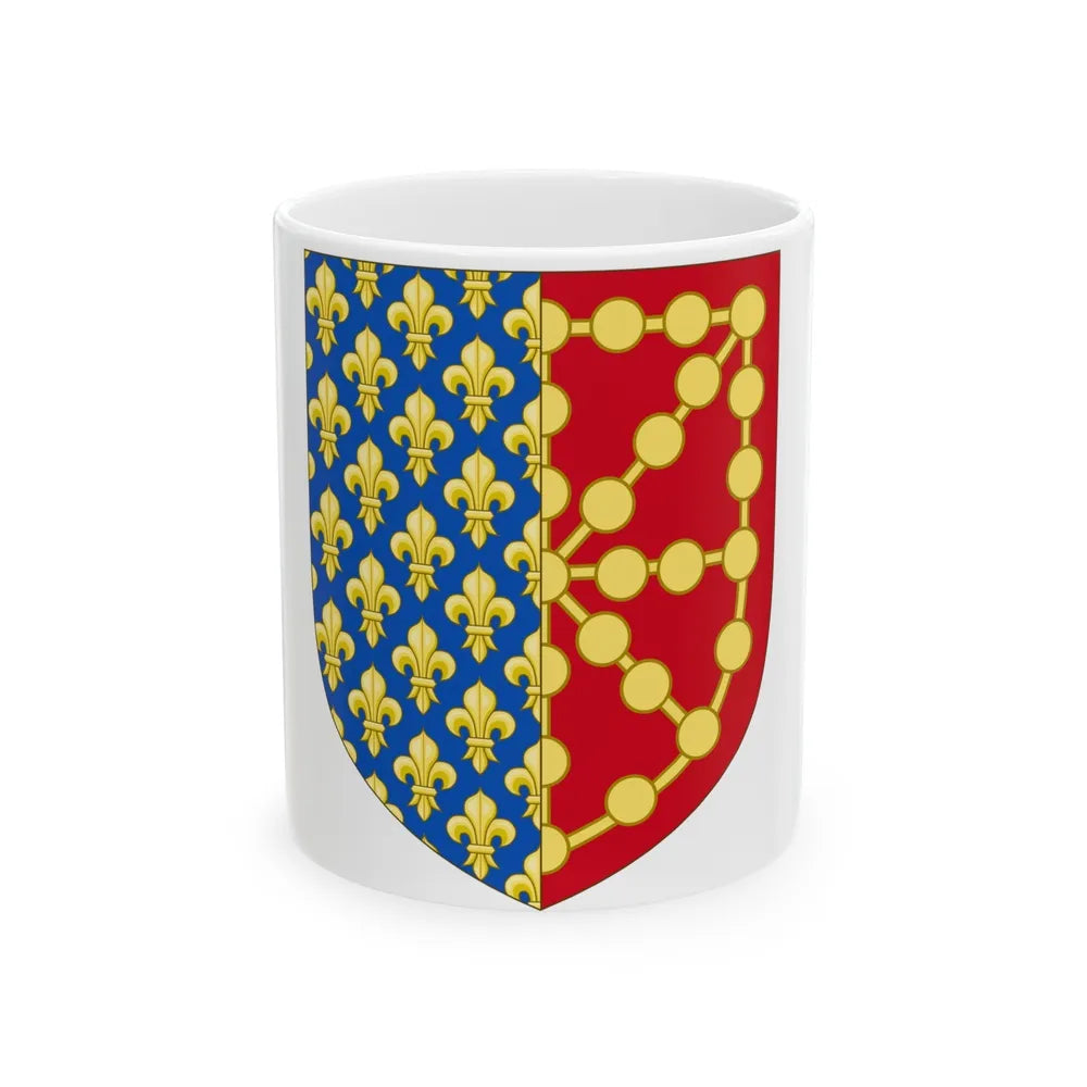 Royal Coat of Arms of Navarre (1285-1328) - White Coffee Mug-11oz-Go Mug Yourself