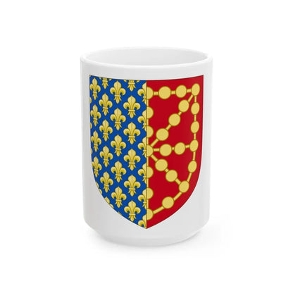 Royal Coat of Arms of Navarre (1285-1328) - White Coffee Mug-15oz-Go Mug Yourself