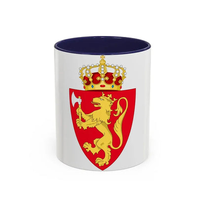 Royal coat of arms of Norway - Accent Coffee Mug 11oz Navy - Go Mug Yourself