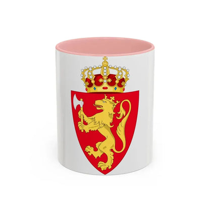 Royal coat of arms of Norway - Accent Coffee Mug 11oz Pink - Go Mug Yourself