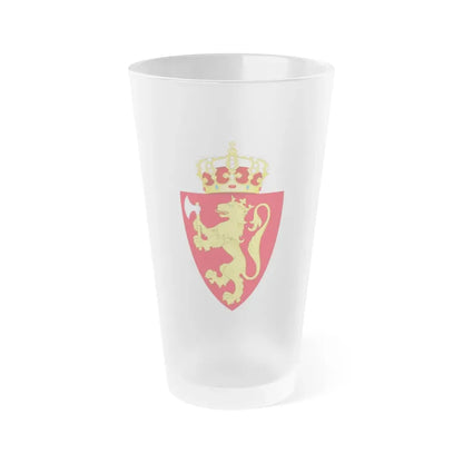 Royal coat of arms of Norway - Frosted Pint Glass 16oz Default Title - Go Mug Yourself