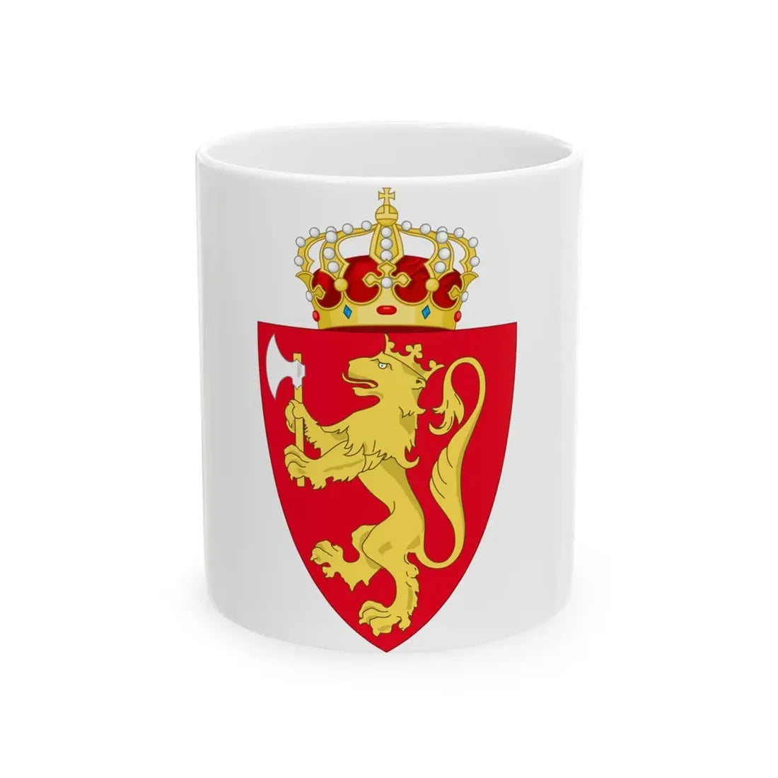 Royal coat of arms of Norway - White Coffee Mug 11oz - Go Mug Yourself