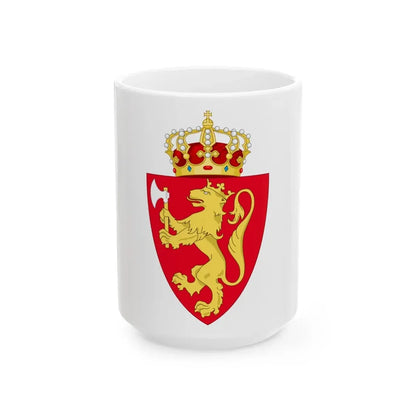 Royal coat of arms of Norway - White Coffee Mug 15oz - Go Mug Yourself
