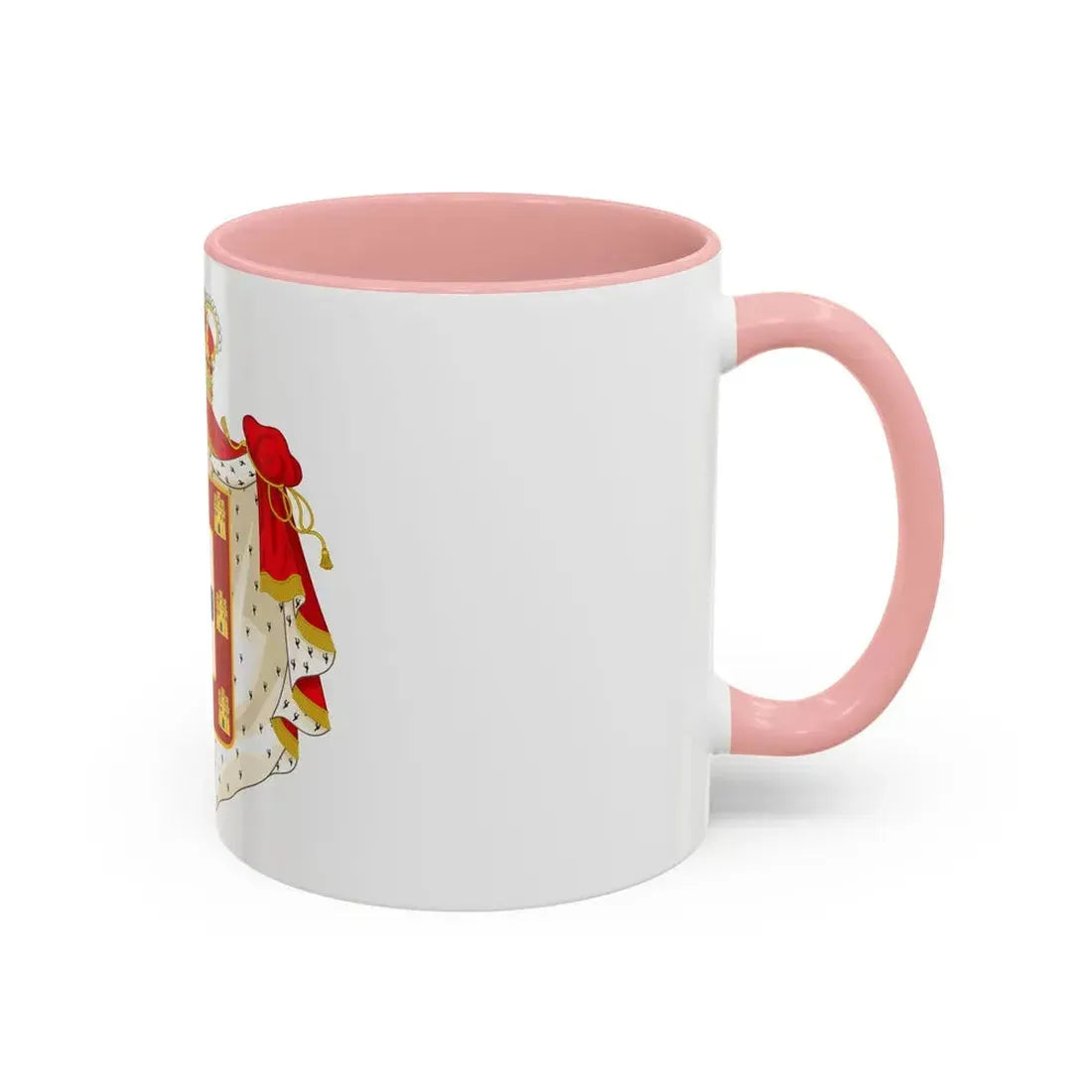Royal Coat of Arms of Portugal with Mantle - Accent Coffee Mug - Go Mug Yourself