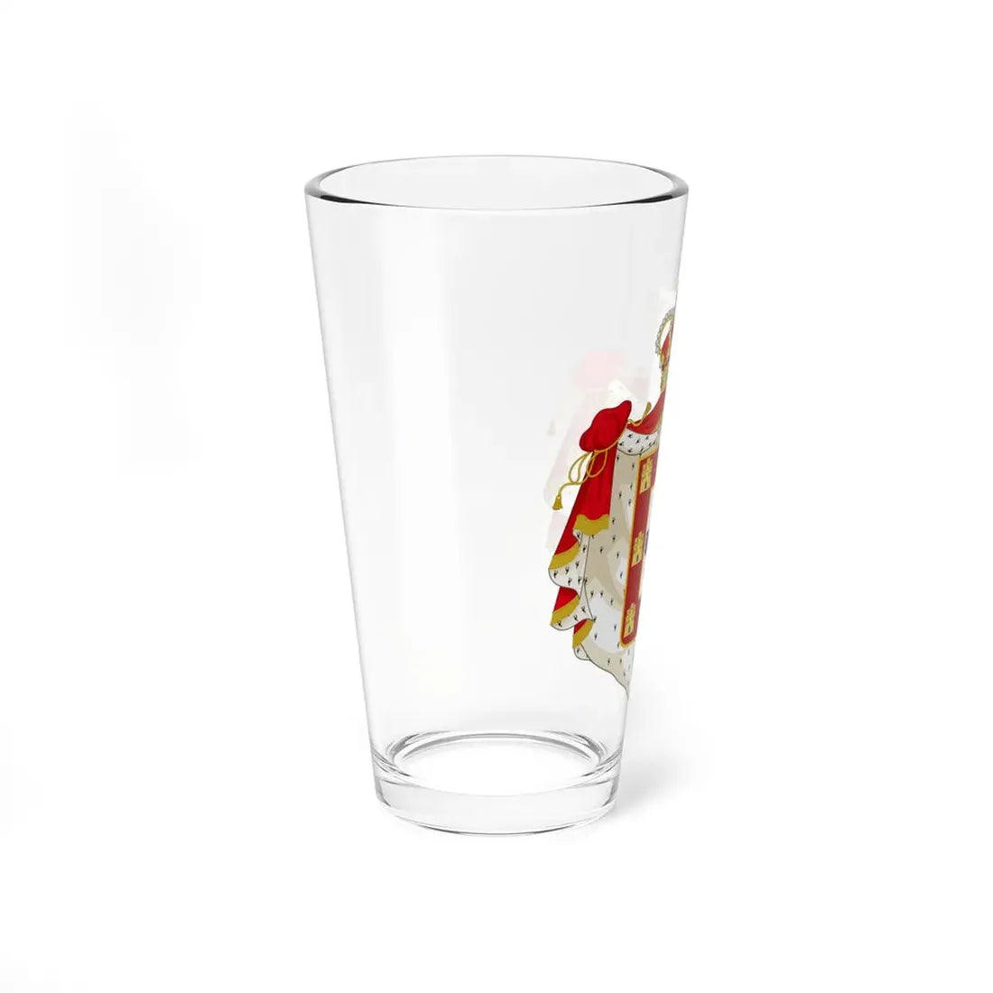 Royal Coat of Arms of Portugal with Mantle - Pint Glass 16oz - Go Mug Yourself