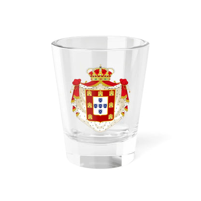 Royal Coat of Arms of Portugal with Mantle (Portugal) (Coat of Arms) Shot Glass 1.5oz 1.5oz - Go Mug Yourself