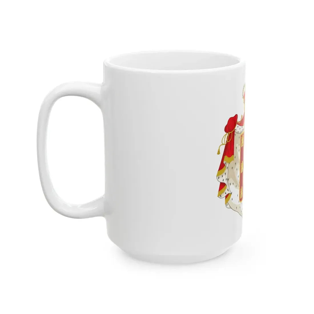 Royal Coat of Arms of Portugal with Mantle - White Coffee Mug - Go Mug Yourself