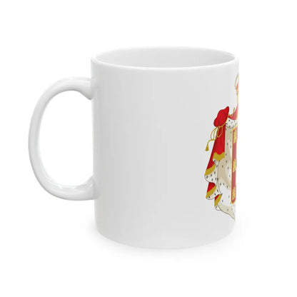 Royal Coat of Arms of Portugal with Mantle - White Coffee Mug-Go Mug Yourself