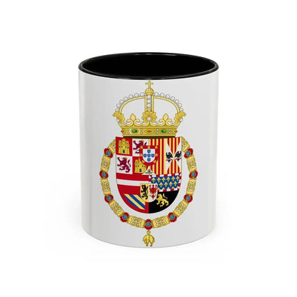 Royal Coat of Arms of Spain (1580-1668) - Accent Coffee Mug 11oz Black - Go Mug Yourself