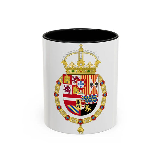 Royal Coat of Arms of Spain (1580-1668) - Accent Coffee Mug 11oz Black - Go Mug Yourself