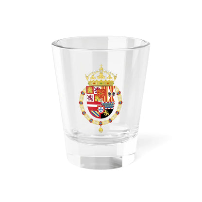 Royal Coat of Arms of Spain 1580-1668 - Navarre Variant (Portugal) (Coat of Arms) Shot Glass 1.5oz 1.5oz - Go Mug Yourself