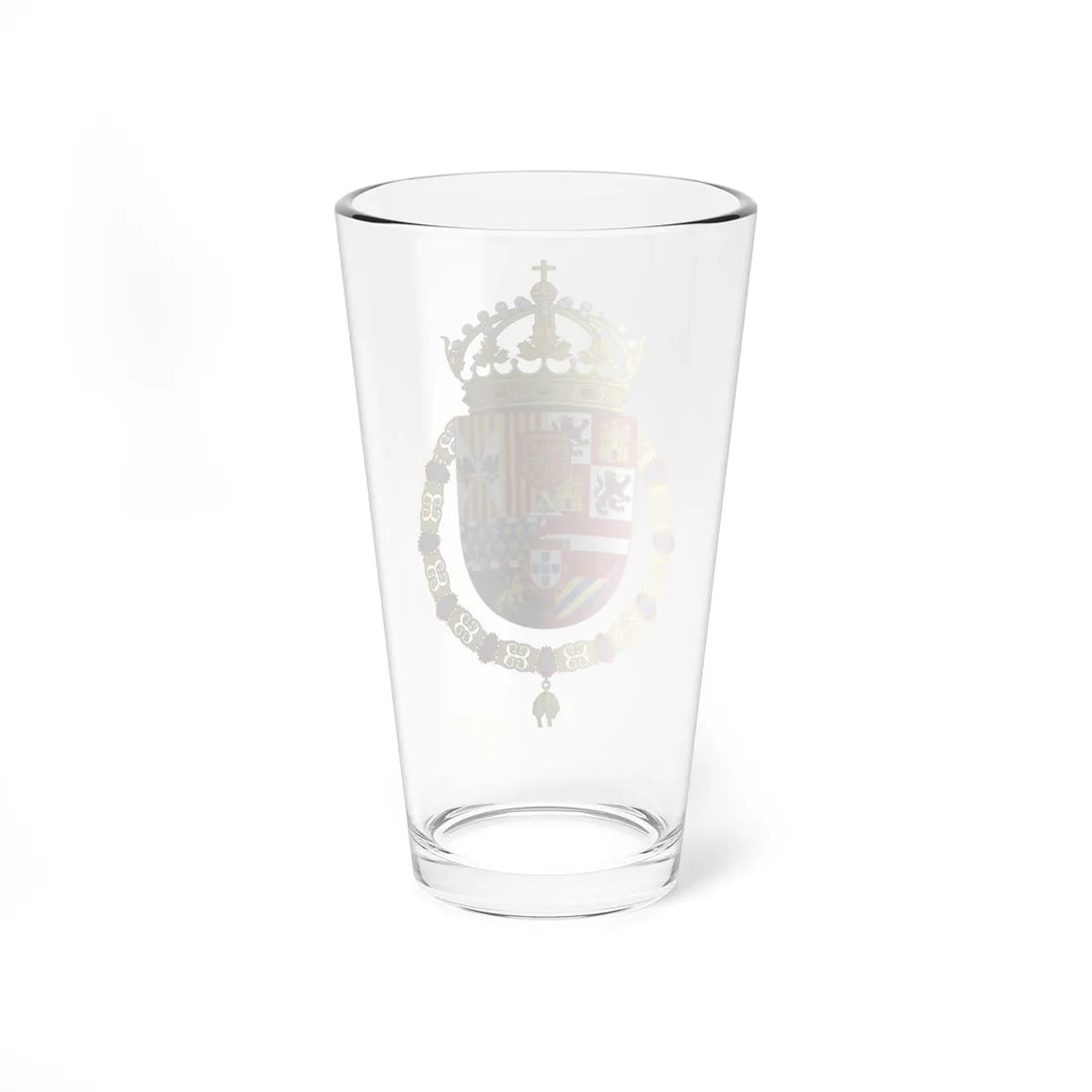 Royal Coat of Arms of Spain 1580-1668 - Navarre Variant (Spain) (Coat of Arms) Pint Glass 16oz - Go Mug Yourself