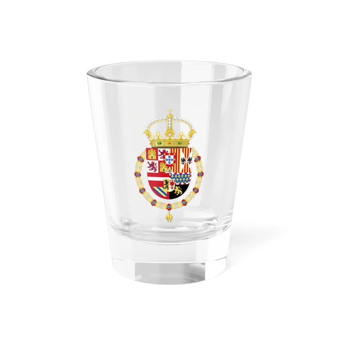 Royal Coat of Arms of Spain 1580-1668 (Spain) (Coat of Arms) Shot Glass 1.5oz 1.5oz - Go Mug Yourself