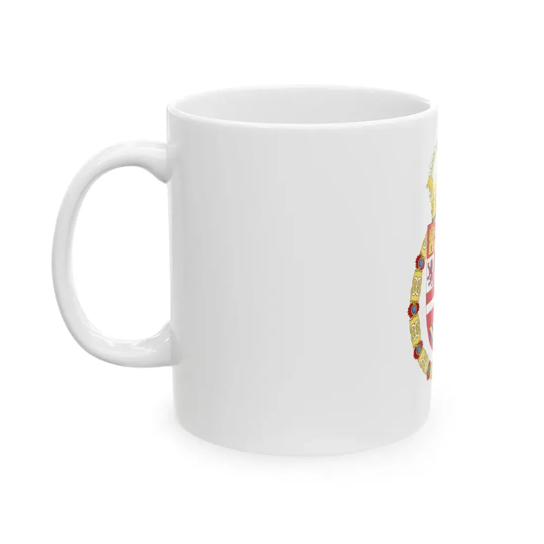 Royal Coat of Arms of Spain (1580-1668) - White Coffee Mug - Go Mug Yourself