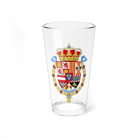 Royal Coat of Arms of Spain 1700-1761-Common Version (Spain) (Coat of Arms) Pint Glass 16oz 16oz - Go Mug Yourself