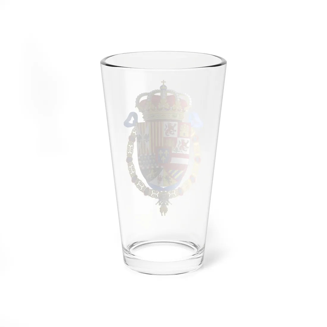 Royal Coat of Arms of Spain 1700-1761-Common Version (Spain) (Coat of Arms) Pint Glass 16oz - Go Mug Yourself