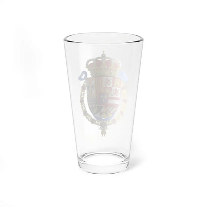 Royal Coat of Arms of Spain 1700-1761-Common Version (Spain) (Coat of Arms) Pint Glass 16oz - Go Mug Yourself
