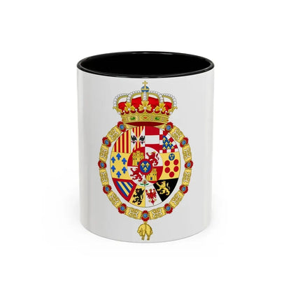 Royal Coat of Arms of Spain (1761-1868 and 1874-1931) - Accent Coffee Mug 11oz Black - Go Mug Yourself