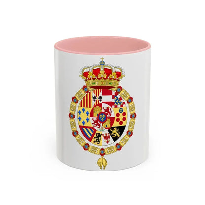 Royal Coat of Arms of Spain (1761-1868 and 1874-1931) - Accent Coffee Mug 11oz Pink - Go Mug Yourself