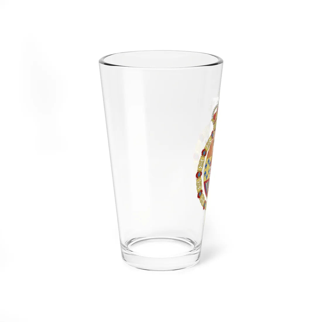 Royal Coat of Arms of Spain 1761-1868 and 1874-1931 Golden Fleece Variant (Equatorial Guinea) (Coat of Arms) Pint Glass 16oz - Go Mug Yourself