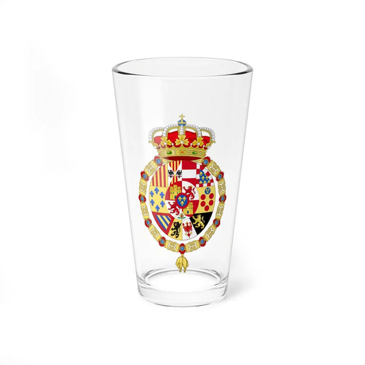 Royal Coat of Arms of Spain (1761-1868 and 1874-1931) - Pint Glass 16oz-16oz-Go Mug Yourself