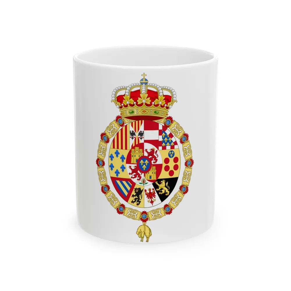 Royal Coat of Arms of Spain (1761-1868 and 1874-1931) - White Coffee Mug-11oz-Go Mug Yourself