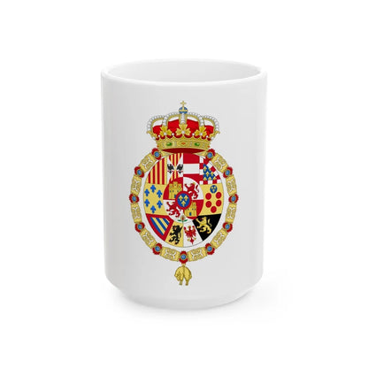 Royal Coat of Arms of Spain (1761-1868 and 1874-1931) - White Coffee Mug-15oz-Go Mug Yourself