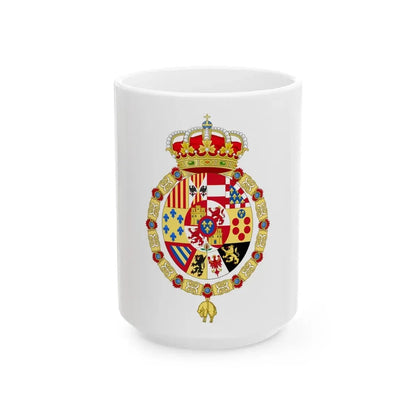 Royal Coat of Arms of Spain (1761-1868 and 1874-1931) - White Coffee Mug 15oz - Go Mug Yourself