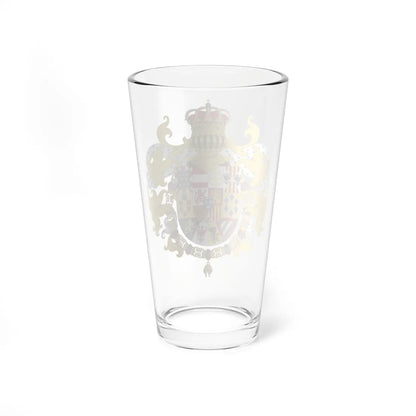 Royal Coat of Arms of Spain with Germanic Ornaments 1931 (Spain) (Coat of Arms) Pint Glass 16oz - Go Mug Yourself