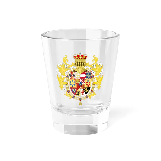 Royal Coat of Arms of Spain with Germanic Ornaments 1931 (Spain) (Coat of Arms) Shot Glass 1.5oz 1.5oz - Go Mug Yourself