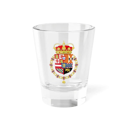Royal Coat of Arms of the Count Palatine of Burgundy 1580-1678 (Spain) (Coat of Arms) Shot Glass 1.5oz 1.5oz - Go Mug Yourself