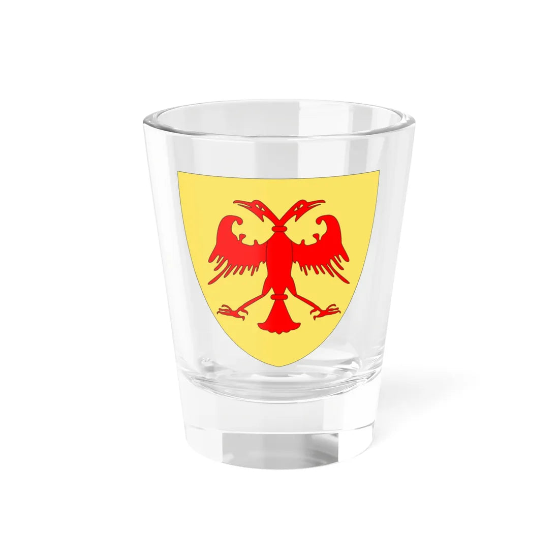 Royal coat of arms of the king of Serbia by Nemanjić dynasty (Serbia) (Coat of Arms) Shot Glass 1.5oz 1.5oz - Go Mug Yourself