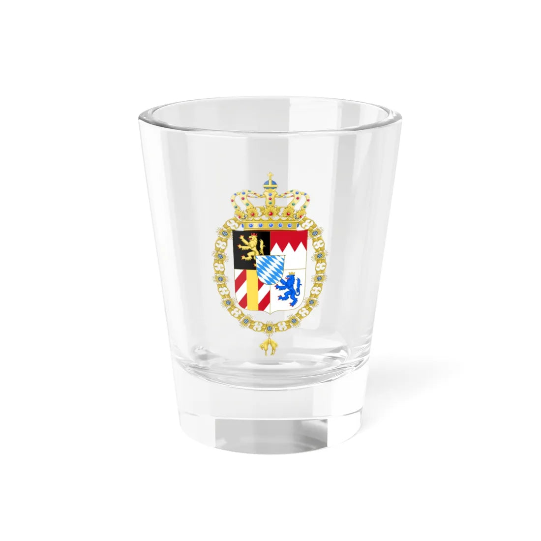 Royal Coat of Arms of the Kingdom of Bavaria since 1835 Order of the Golden Fleece (Austria) (Coat of Arms) Shot Glass 1.5oz - Go Mug Yourself