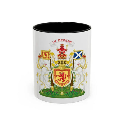 Royal Coat of Arms of the Kingdom of Scotland 2 - Accent Coffee Mug 11oz Black - Go Mug Yourself