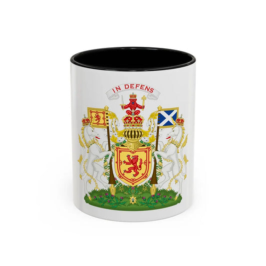 Royal Coat of Arms of the Kingdom of Scotland 2 - Accent Coffee Mug 11oz Black - Go Mug Yourself