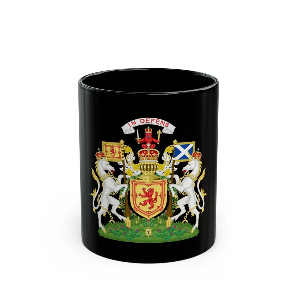 Royal Coat of Arms of the Kingdom of Scotland 2 - Black Coffee Mug-11oz-Go Mug Yourself