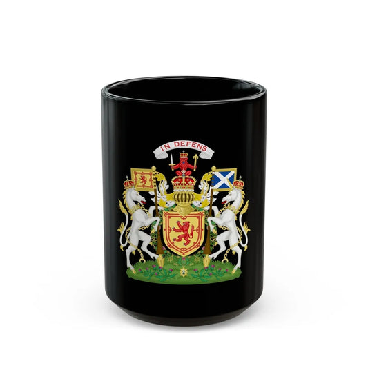 Royal Coat of Arms of the Kingdom of Scotland 2 - Black Coffee Mug-15oz-Go Mug Yourself